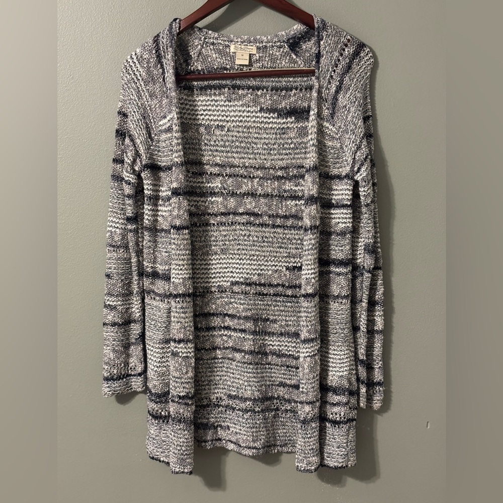 Lucky Brand Black and Gray Knit Cardigan
